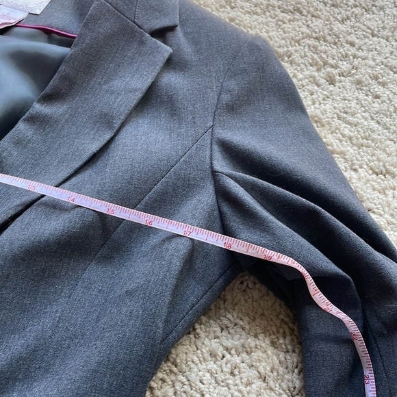 Candie’s L Button Front Blazer Jacket Women's Large Gray EUC Interview Business - Picture 5 of 9